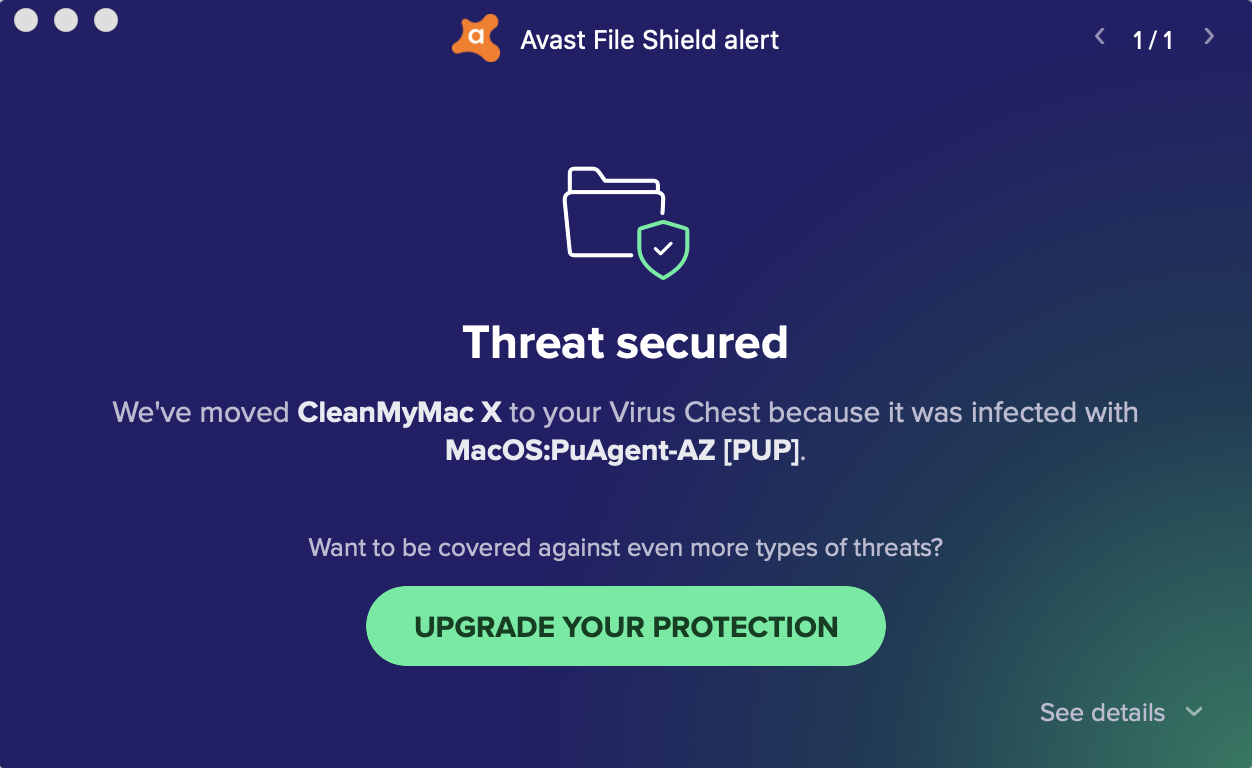 why is avast blocking dr cleaner for my mac?